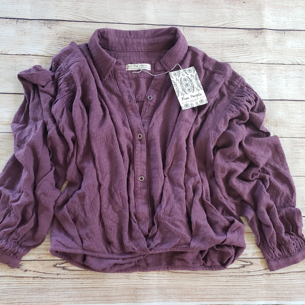 Free People XS Purple Blouse